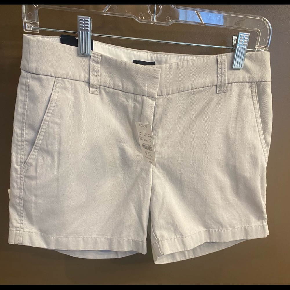 J Crew 5 inch inseam khaki shorts.  Size 0
